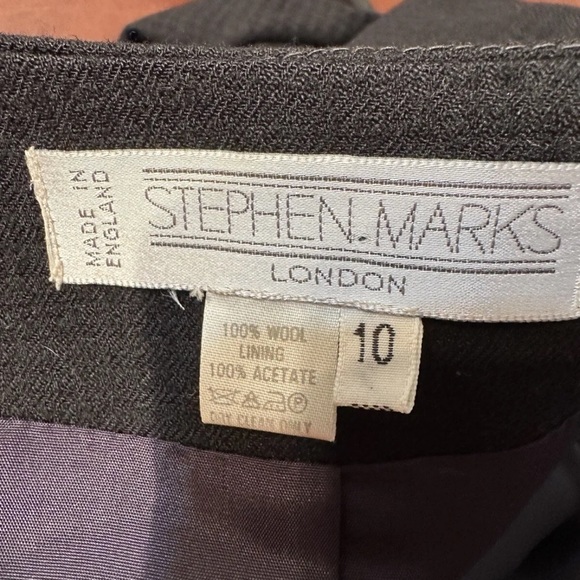 Stephen Marks London Women’s Black 100% Wool Lined Pockets Blazer Jacket Size 10 - Picture 9 of 9